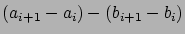 $(a_{i+1}-a_{i})-(b_{i+1}-b_i)$