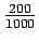 $\frac{200}{1000}$