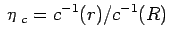 $\displaystyle $B&G(B_c=c^{-1}(r)/c^{-1}(R)$