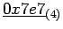 $\underline{0x7e7}_{(4)}$