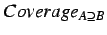 $\displaystyle Coverage_{A \supseteq B}$