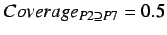 $Coverage_{P2 \supseteq P7} = 0.5$