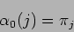 \begin{displaymath}
\alpha_{0} (j) = \pi_{j}
\end{displaymath}