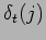 $\displaystyle \delta_t(j)$