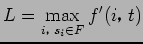 $\displaystyle L = \max_{i$B!$(B s_i \in F} f' (i$B!$(Bt)$