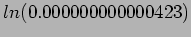 $\displaystyle ln(0.000000000000423)$