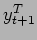 $ y_{t+1}^T$