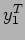 $ y_{1}^T$