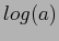 $\displaystyle log(a)$