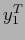 $ y_{1}^T$