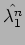 $\displaystyle \hat{\lambda_{1}^{n}}$