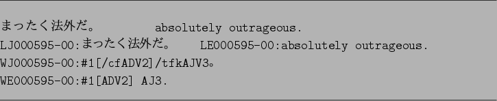 \begin{figure}\par
\hrule width 16cm
\vspace*{1em}
\par
\begin{verbatim}$B$^$C(B..
...kAJV3$B!#!W(B WE000595-00: ...