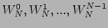 $ W_N^{0},W_N^{1},...,W_N^{N - 1}$