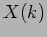 $\displaystyle X(k)$