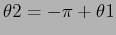 $\theta 2=-\pi +\theta 1$