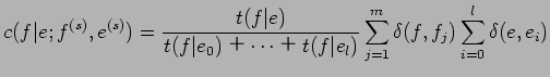 $\displaystyle c(f\vert e;f^{(s)},e^{(s)}) = \frac{t(f\vert e)}{t(f\vert e_{0}) ...
...$B!\(B
t(f\vert e_{l})} \sum_{j=1}^{m}\delta(f,f_{j}) \sum_{i=0}^{l}\delta(e,e_{i})$