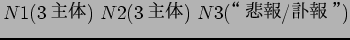 $N1(3$B<g(B $BBN(B) N2(3$B<gBN(B) N3($B!HHaJs(B/$Bk>Js!I(B)$