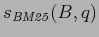$ s_{\mathit{BM25}}(B,q)$