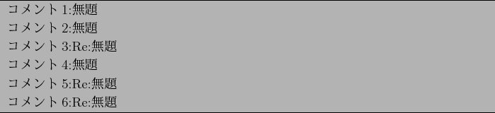 \begin{figure}\begin{center}\begin{tabular}{p{150mm}}
\hline
$B%3%a%s%H(B1:$BL5Bj(B\\
..
...$B%M(B5:Re:$B%U%*%Ds=(B\
$B!&%&!&b's%(B:Re:$BL5Bj(B\\
\hline
\end{tabular}\end{center}
\end{figure}