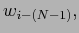 $w_{i-(N-1)} ,$