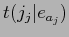 $t(j_{j}\vert e_{a_{j}})$