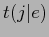 \(t(j\vert e)\)