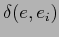 $\delta(e, e_i)$