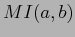 $\displaystyle MI(a,b)$