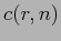 $ c(r,n)$
