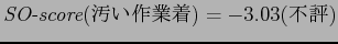 $\mbox{\it {SO-score}}($B1x$$:n6HCe(B) = -3.03($BITI>(B)$