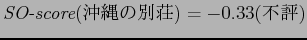 $\mbox{\it {SO-score}}($B2-Fl$NJLAq(B) = -0.33($BITI>(B)$