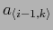 $ a_{\langle i-1,k \rangle}$