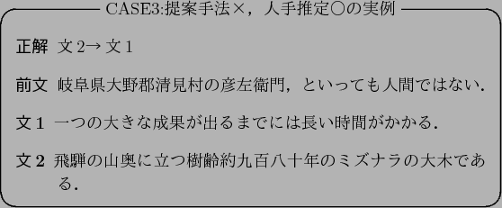 \begin{figure}\begin{itembox}[c]{CASE3:$BDs0F<jK!!_!$?M<j?dDj!{$N<BNc(B}
\begin{desc...
...$BLs6eI4H,==G/$N%_%:%J%i$NBgLZ$G$