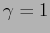 $ \gamma = 1$