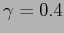 $\gamma=0.4$