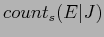 $ count_{s}(E\vert J)$