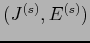 $ (J^{(s)}, E^{(s)})$