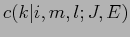 $ c(k\vert i,m,l;J,E)$