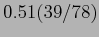 $0.51(39/78)$