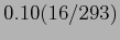 $0.10(16/293)$