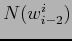 $w_{i}^{i-2}$