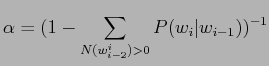 $\displaystyle \lambda_{0}(w_{i-2}^{i}) = \sum_{w_{i}}\lambda(w_{i-2}^{i})p(w_{i}\vert w_{i-2}^{i-1})$