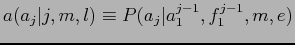 $\displaystyle \frac{\epsilon}{(l+1^{m})} \sum_{a_{1}=0}^{l}$B!D(B\sum_{a_{m}=0}^{l}\prod_{j=1}^{m}t(f_{j}\vert e_{a_{j}})a(a_{j}\vert j,m,l)$