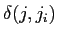\(\delta(j, j_i)\)