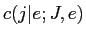 \(c(j\vert e;J,e)\)