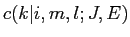 \(c(k\vert i,m,l;J,E)\)