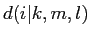 \(d(i\vert k,m,l)\)