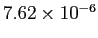 $ 7.62\times10^{-6}$