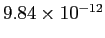 $ 9.84\times10^{-12}$