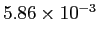 $ 5.86\times10^{-3}$